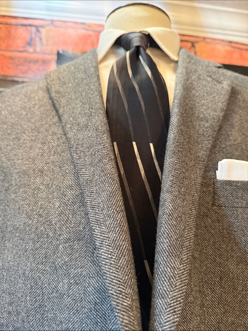 Lauren Ralph Lauren gray Herringbone Sport Coat - Picture 16 of 17